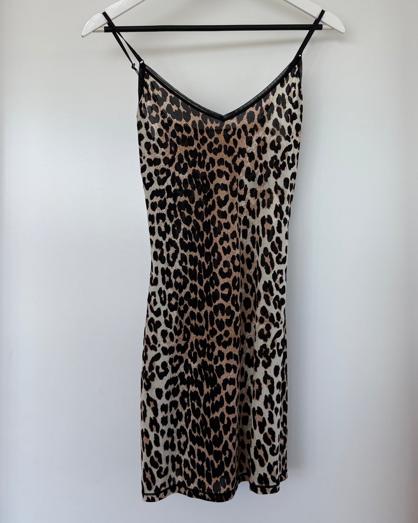 Ganni Leopard Dress - Black/Brown