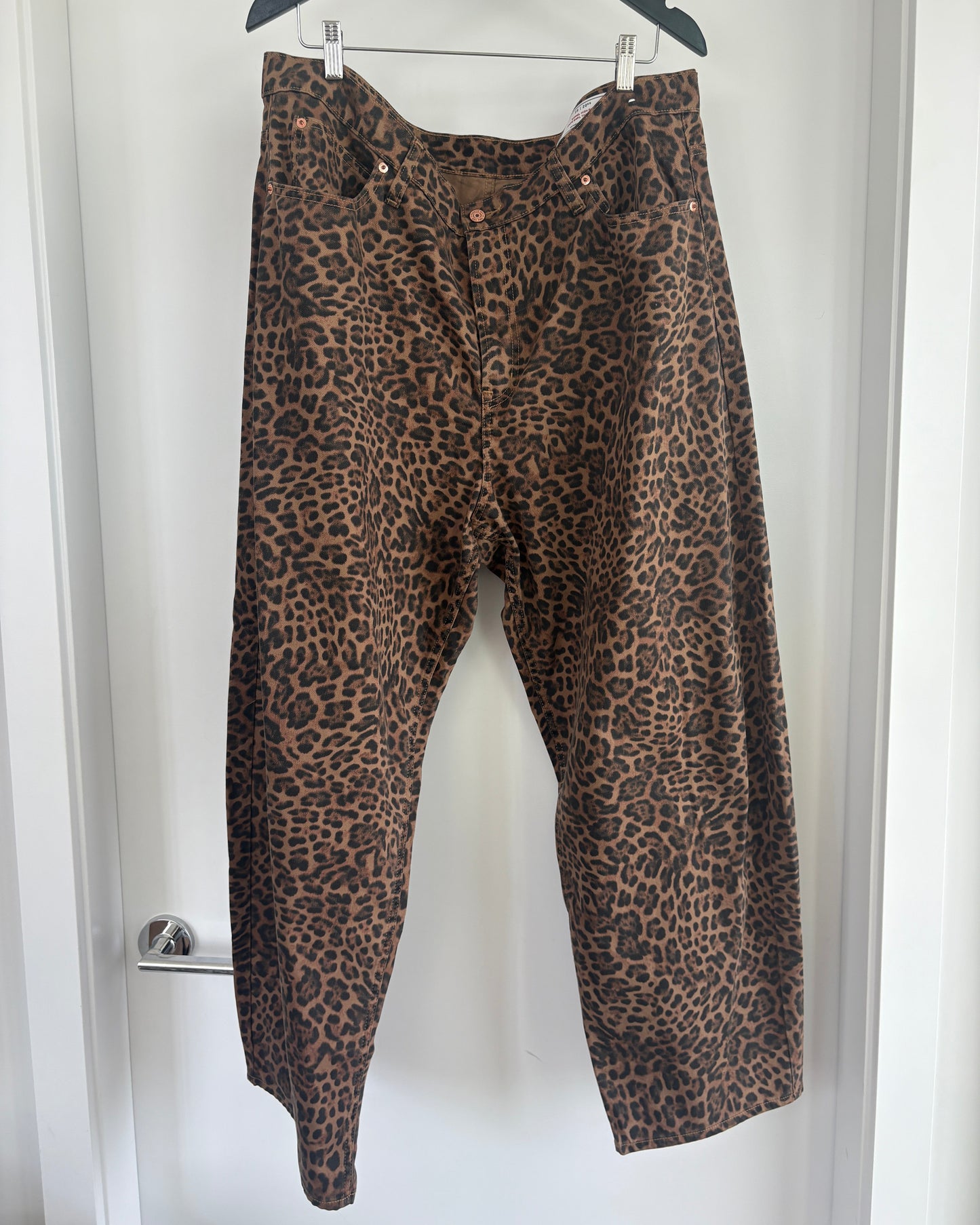 Gap Leopard Barrel Jeans - Brown/Black