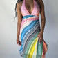 BCBGMAXAZRIA Halter Midi Dress - Multicoloured