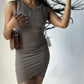 Babaton Mini Dress - Brown