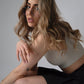 Babaton Ribbed Crop Top - Brown