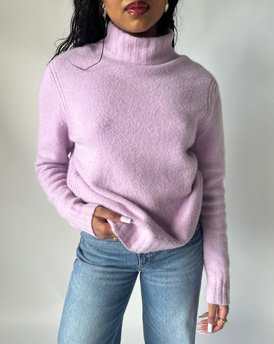 Point Sur Mock Neck Sweater - Purple