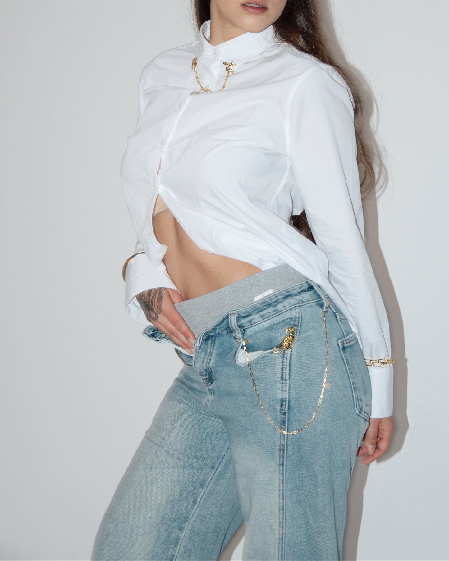 Lands' End Charm Button Down - White