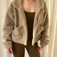 Guess Sherpa Bomber Jacket - Brown