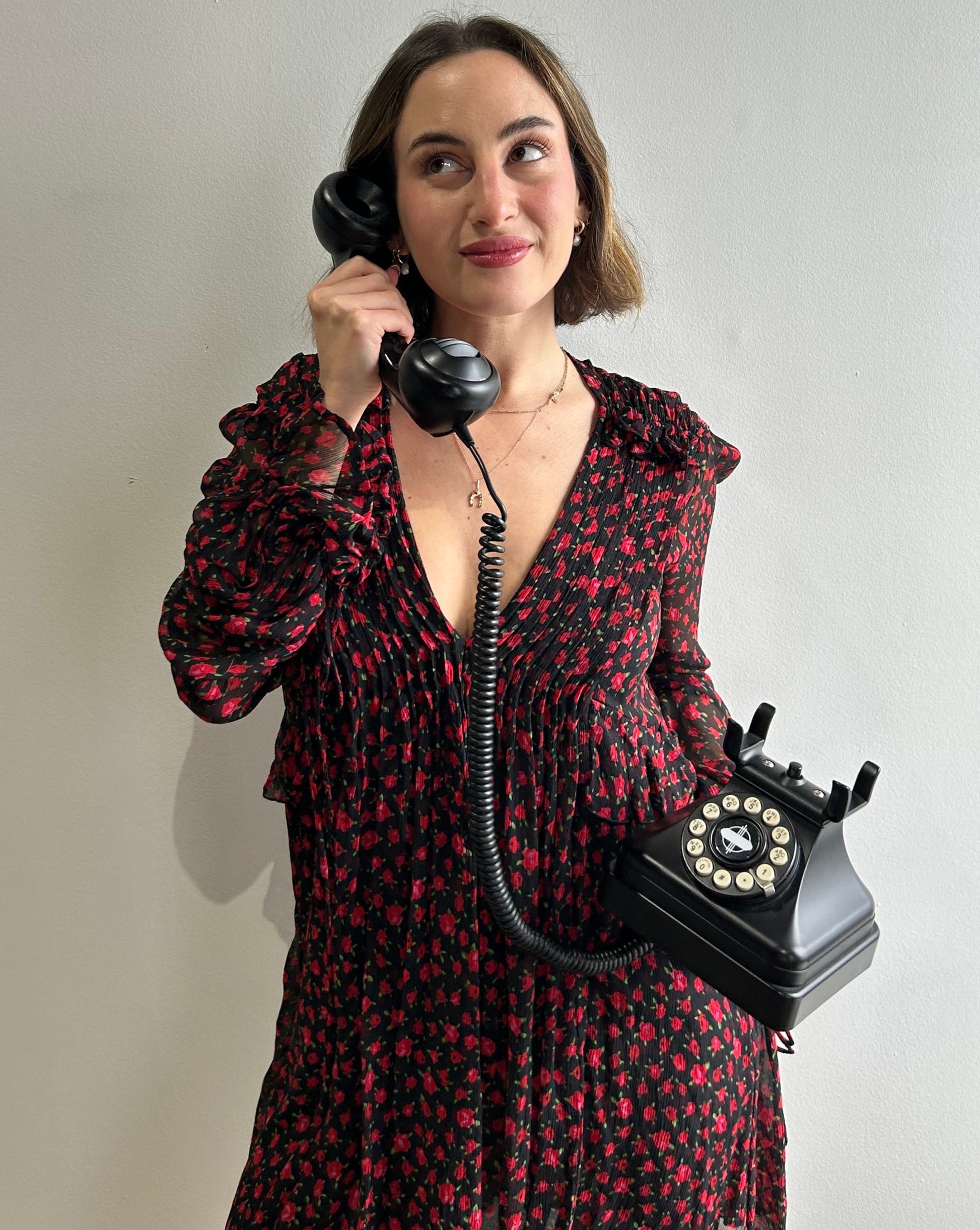 The Kooples Flowy Rose Dress -Black/Red/Green New Love The Shop The Kooples Flowy Rose Dress -Black/Red/Green New Love The Shop