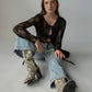 Kenneth Cole Knee High Boots - Snake Print