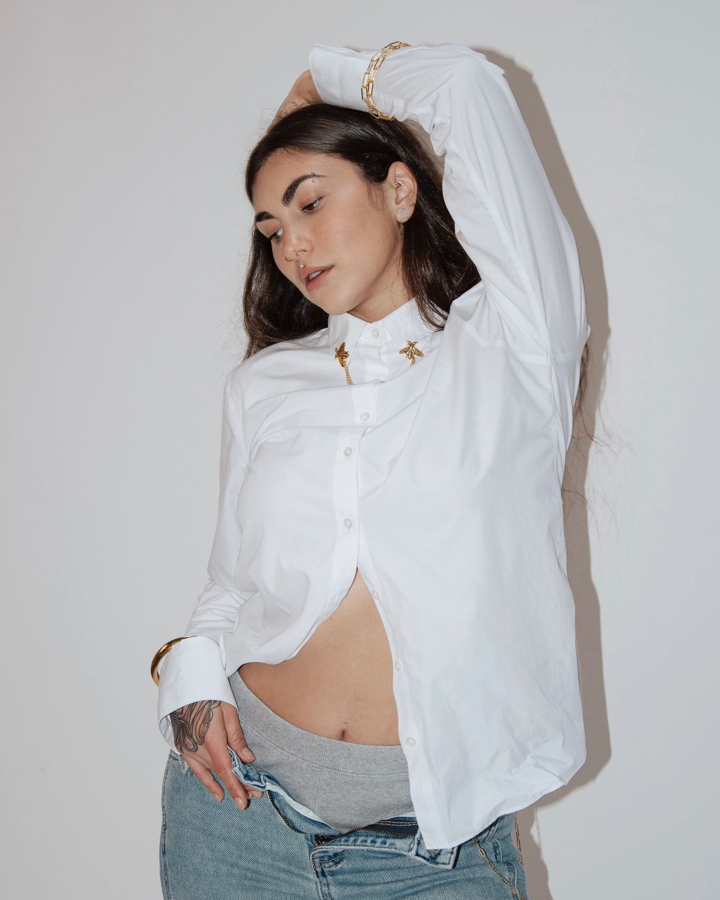 Lands' End Charm Button Down - White