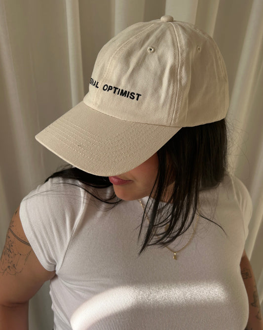 Eternal Optimist Ball Cap - Cream/Black