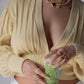 Aritzia Balloon Sleeve Crop Top - Yellow