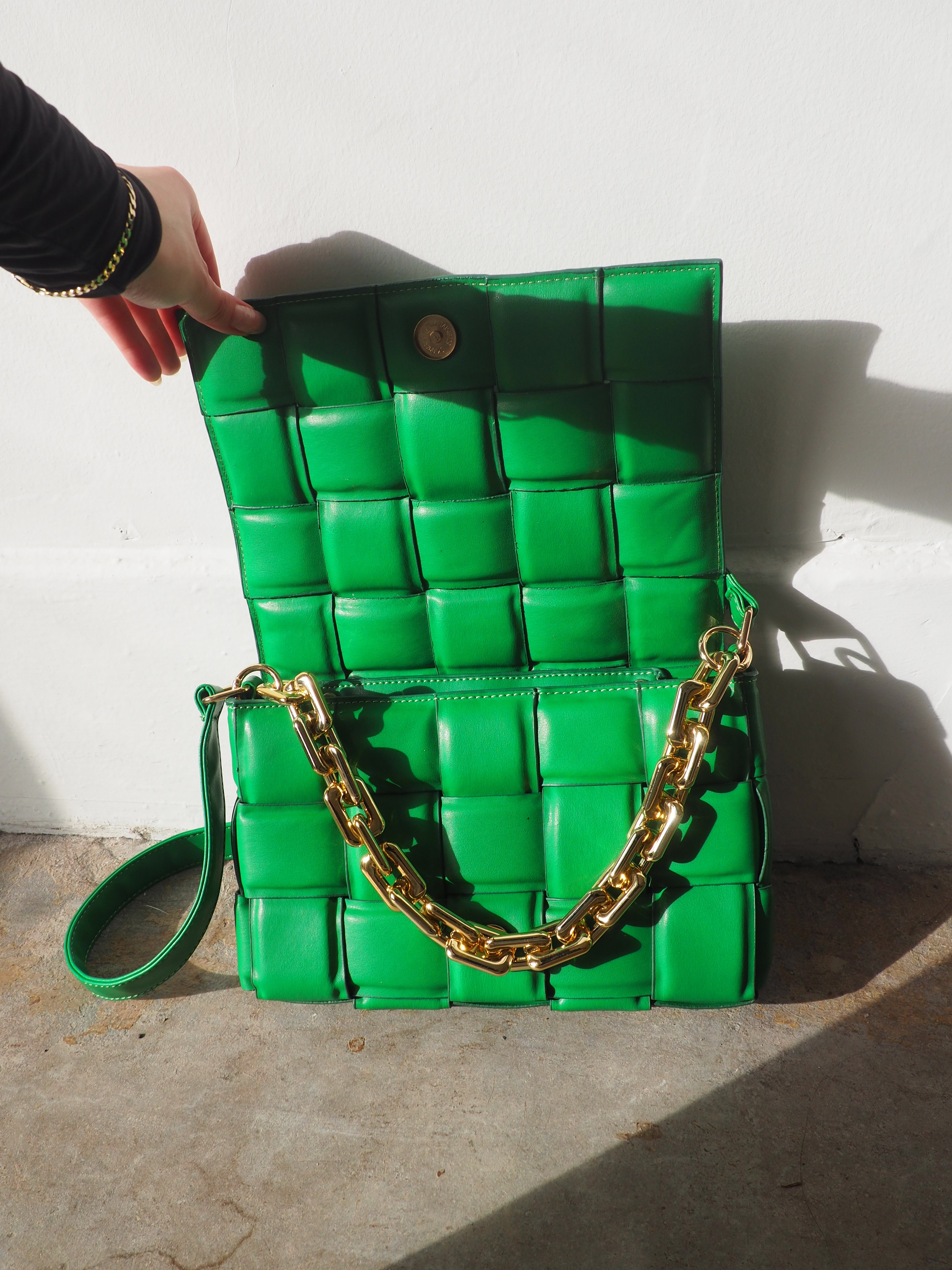 Green and gold bag online