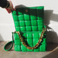 Woven Purse - Green/Gold