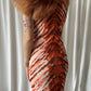 Tiger Print Dress - Orange/Brown/Cream