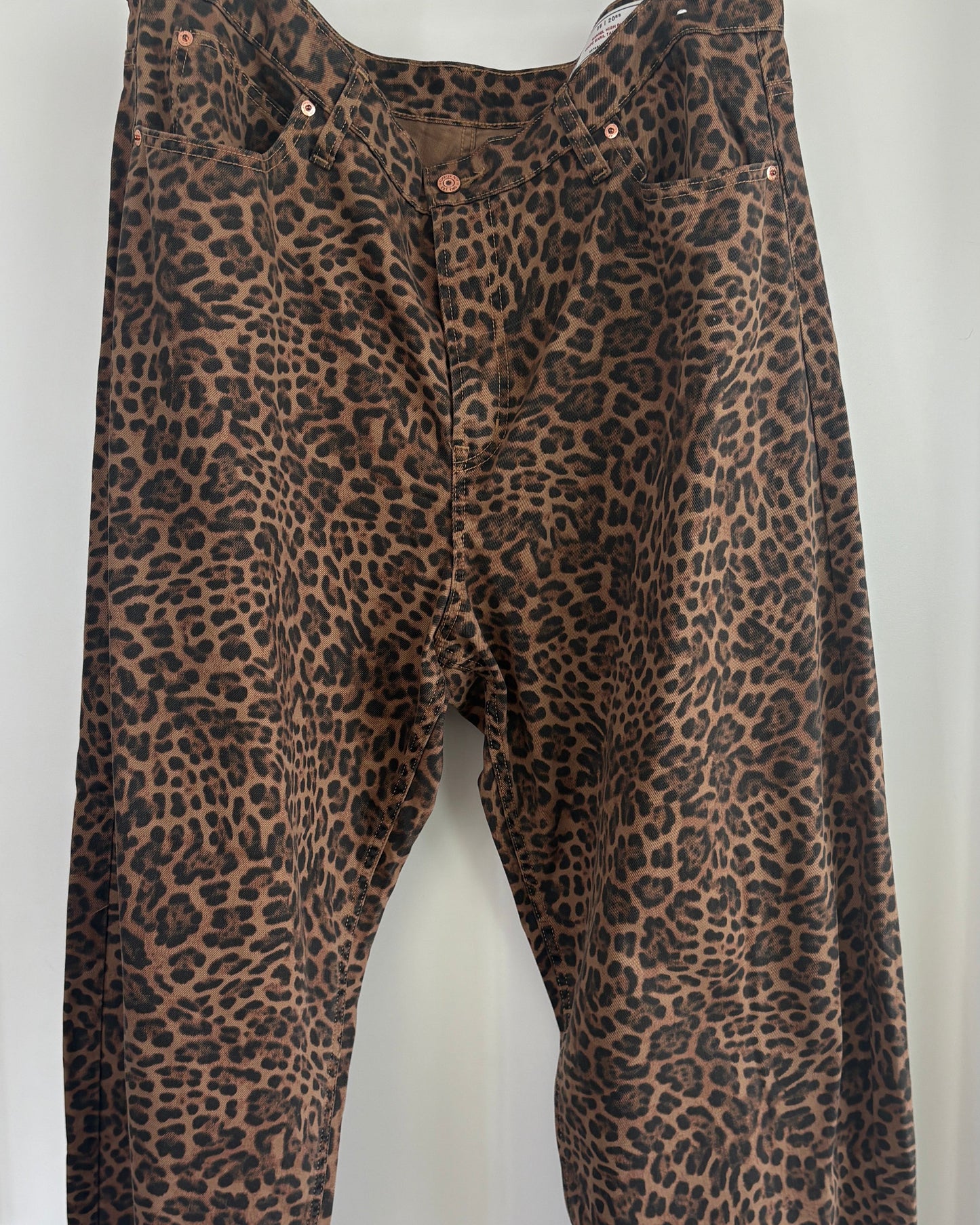 Gap Leopard Barrel Jeans - Brown/Black