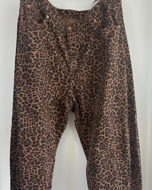 Gap Leopard Barrel Jeans - Brown/Black