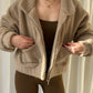 Guess Sherpa Bomber Jacket - Brown