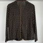 Polka Dot Button Down - Brown/Black