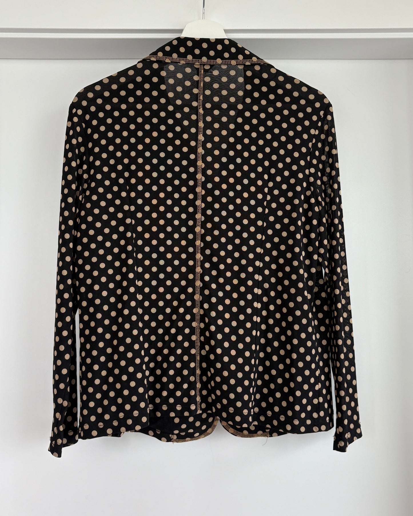 Polka Dot Button Down - Brown/Black