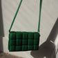 Woven Purse - Green/Gold