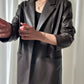 Oak + Fort Faux Leather Blazer - Bown