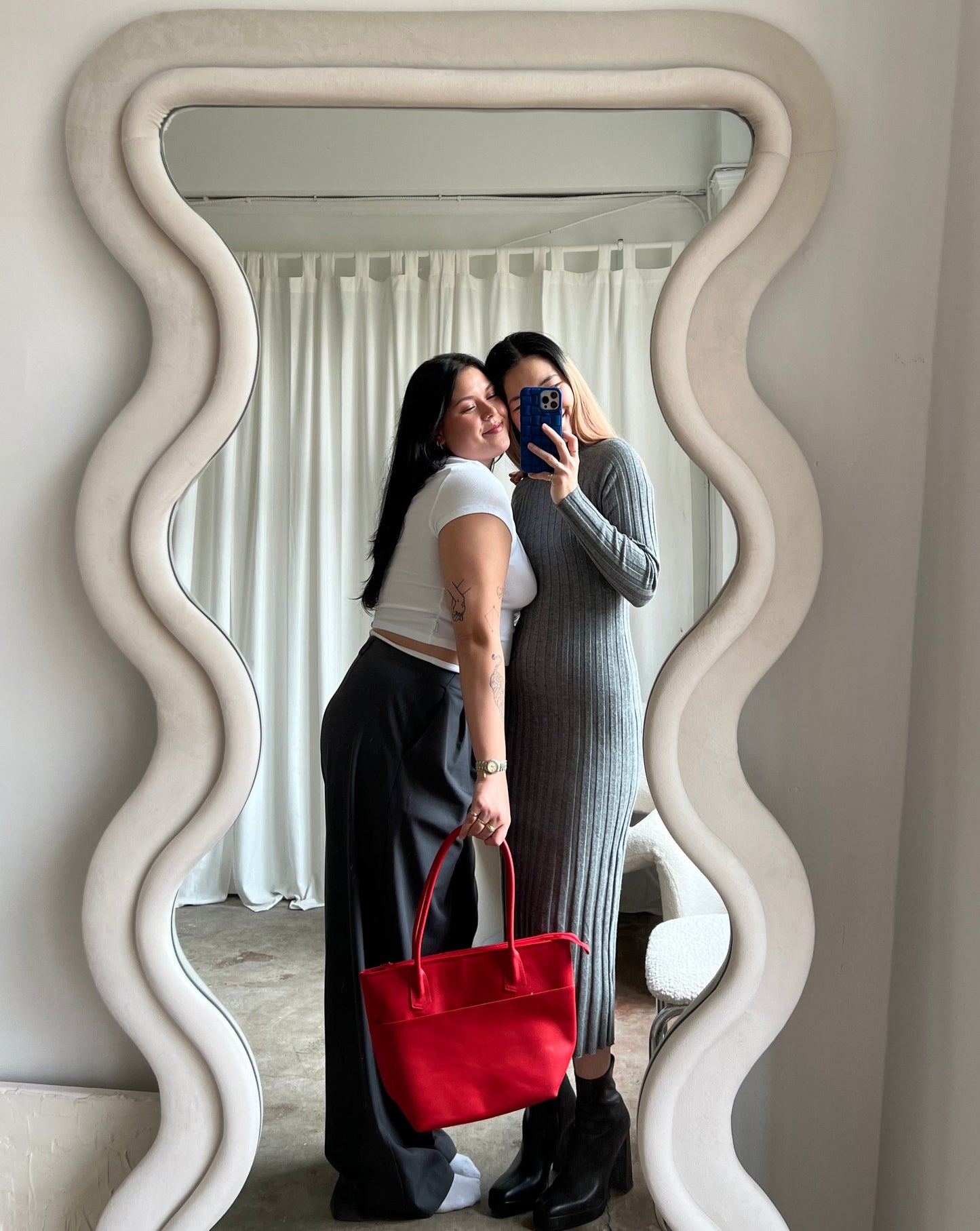 Oversized Tote Bag - Red