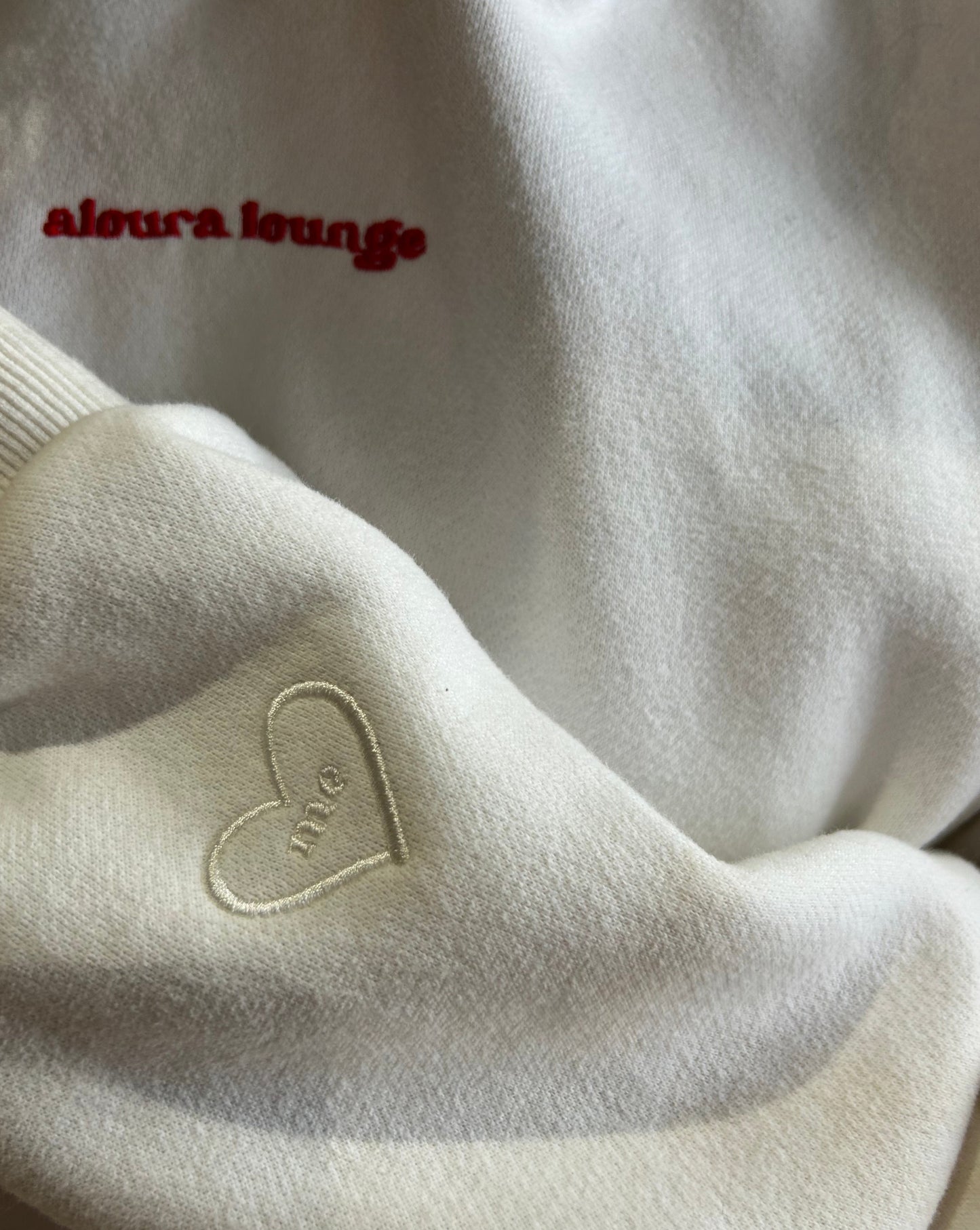 Aloura Longe Self Love Hoodie - White/Red