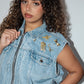 Charmed Denim Vest - Light Wash