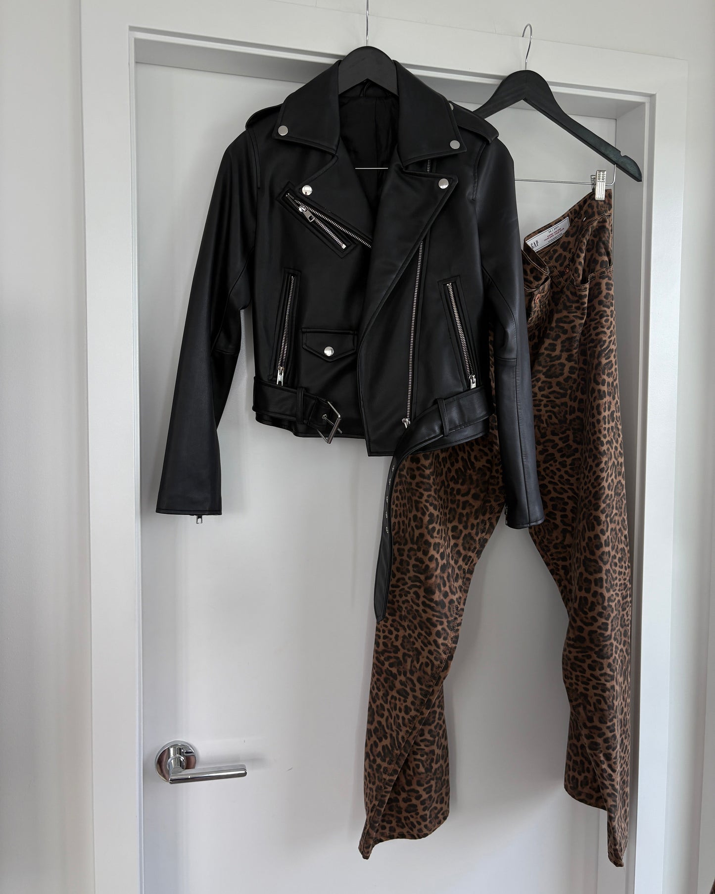 Gap Leopard Barrel Jeans - Brown/Black