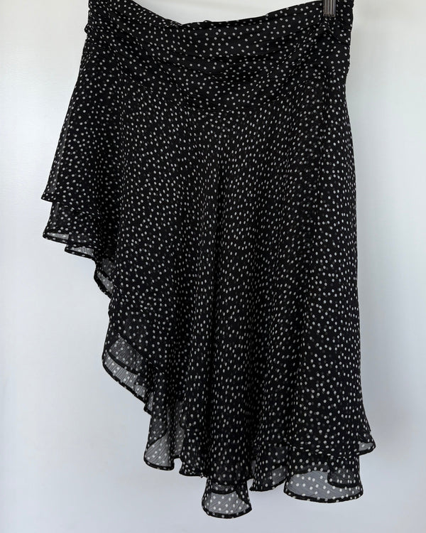 Lioness Polka Dot Skirt - Black/White
