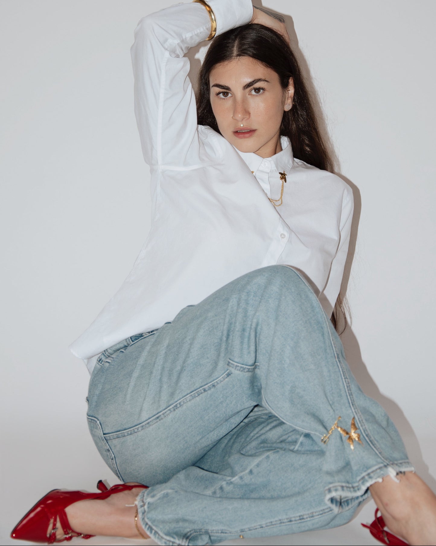 Lands' End Charm Button Down - White