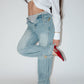 IH NOM UH NIT Leopard Barrel Jeans - Light Denim