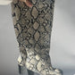Kenneth Cole Knee High Boots - Snake Print