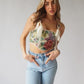 Denim Floral Corset
