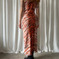 Tiger Print Dress - Orange/Brown/Cream