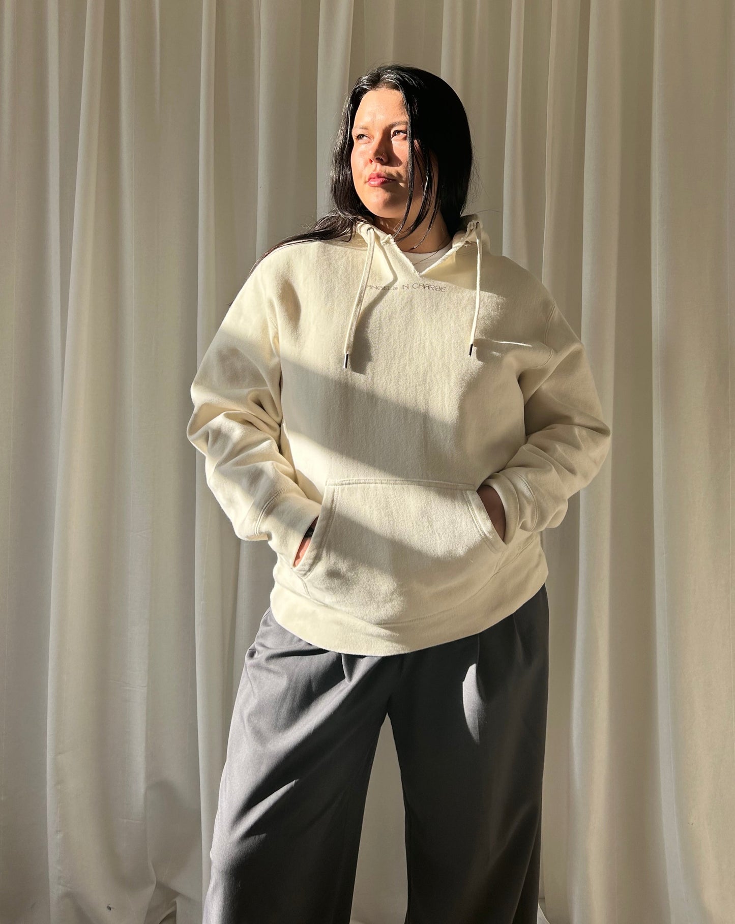 Angels In Charge Hoodie - Cream