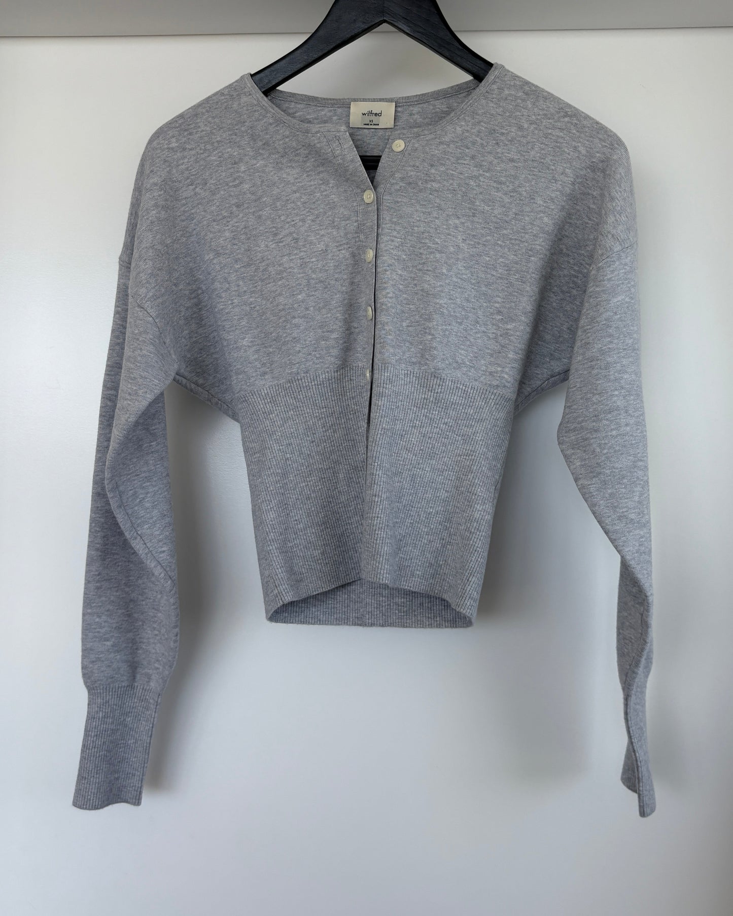 Wilfred Balloon Sleeve Top - Grey