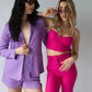 Babaton Crop Top + Pant Set - Pink