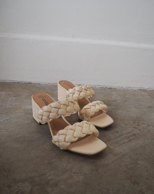 Woven Heels - Cream
