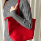 Oversized Tote Bag - Red