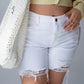 UO Ripped Denim Shorts - White