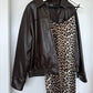 Ganni Leopard Dress - Black/Brown