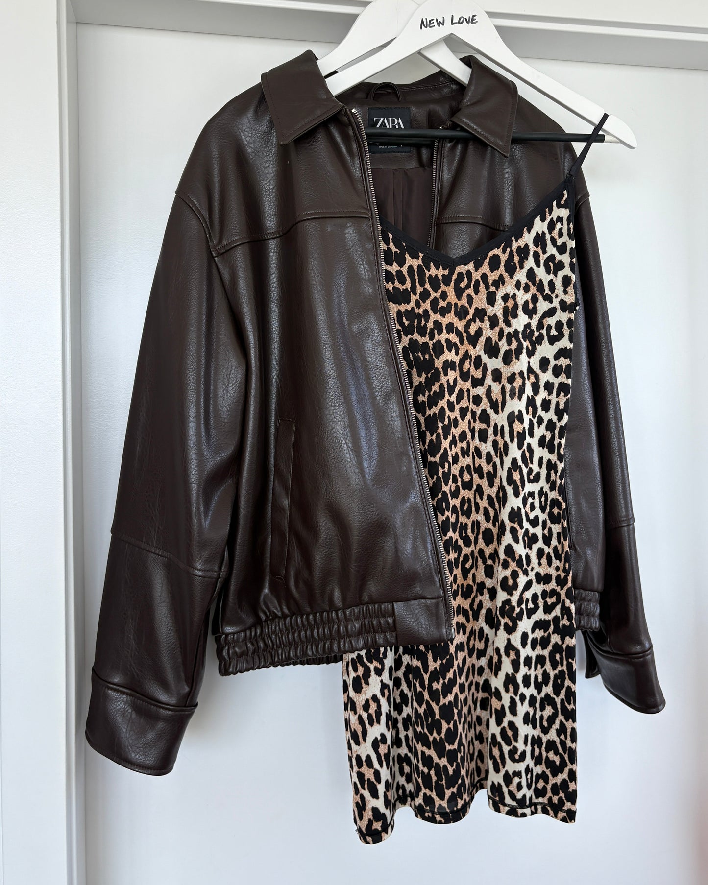 Ganni Leopard Dress - Black/Brown