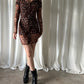 Superdown Mesh Leopard Print Dress - Brown/Black