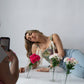 Denim Floral Corset