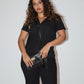 Charmed Denim Jumpsuit - Black Denim/ Gold