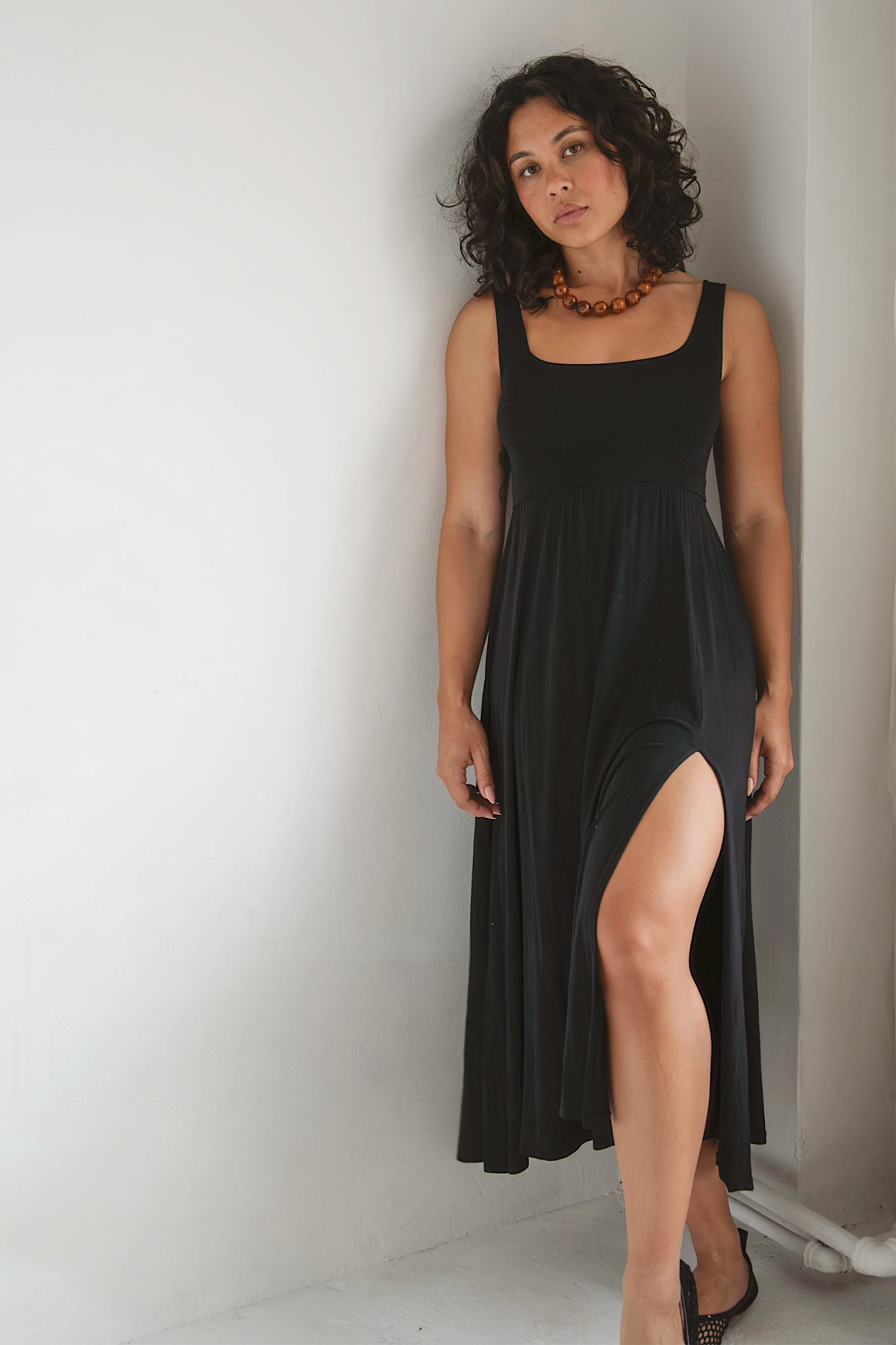 aritzia wilfred black dress Aritzia Wilfred Black Dress