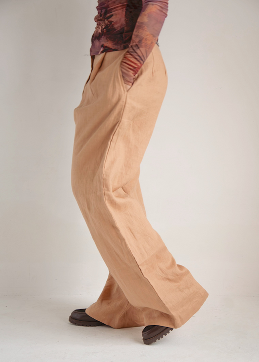 Faithfull The Brand Wide Leg Pant - Salmon