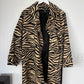 Zebra Print Coat - Brown/Black
