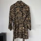 Zebra Print Coat - Brown/Black