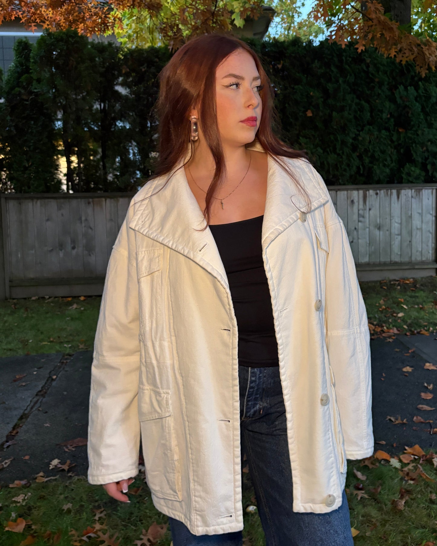 Aritzia White Puff Jacket