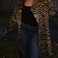 Zebra Print Coat - Brown/Black